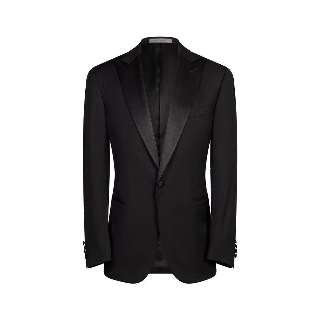 CORNELIANI Peak Lapel Suit BLACK REG - Henry Bucks