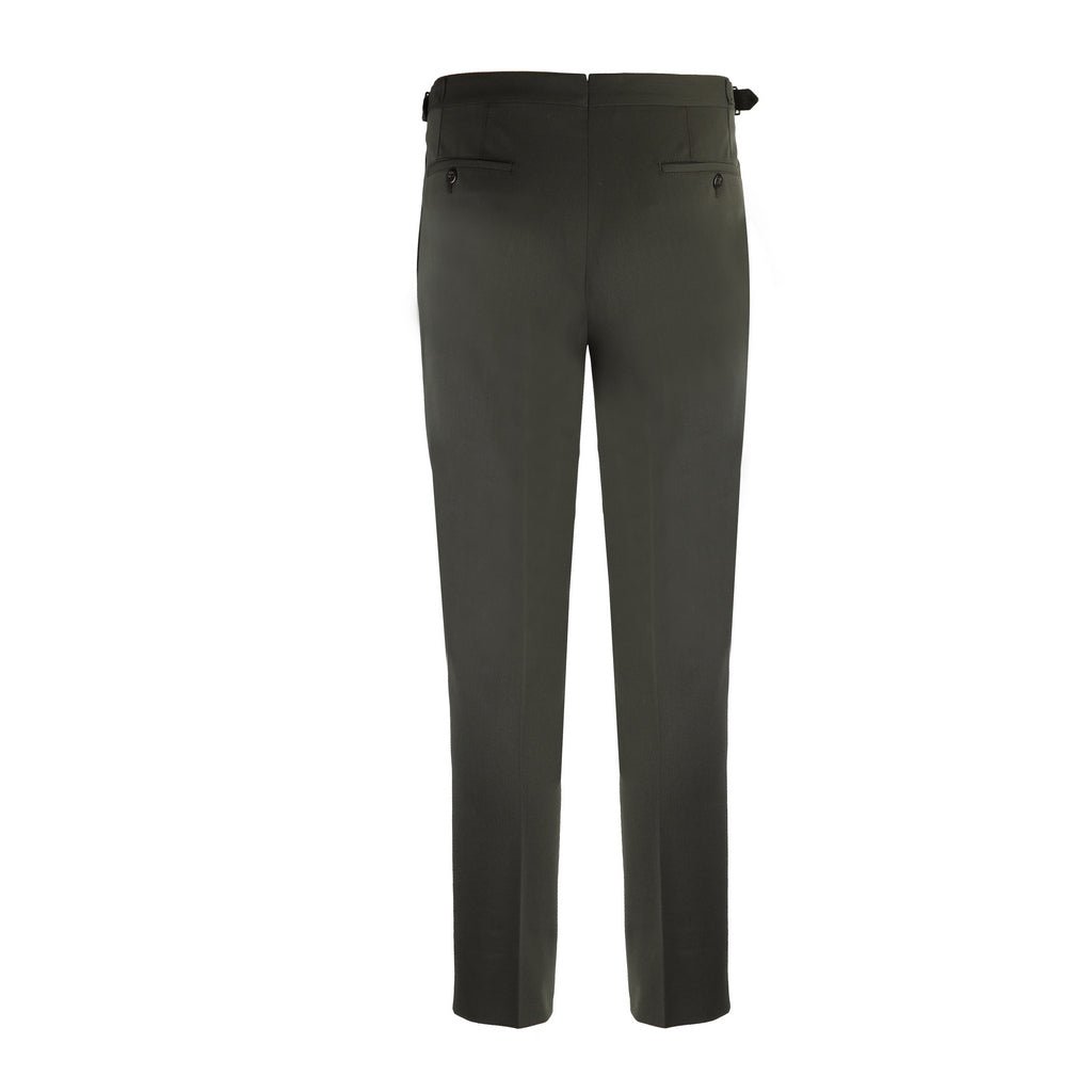 CORNELIANI Pleat Side Adjustable Trousers KHAKI GREEN - Henry BucksTrousers63AW240013 - KHAKIGREN - 46