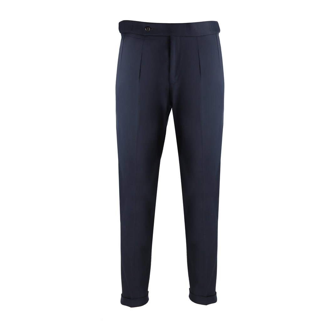 CORNELIANI Pleat Stretch Trousers NAVY - Henry BucksTrousers63AW240015 - NAVY - 46