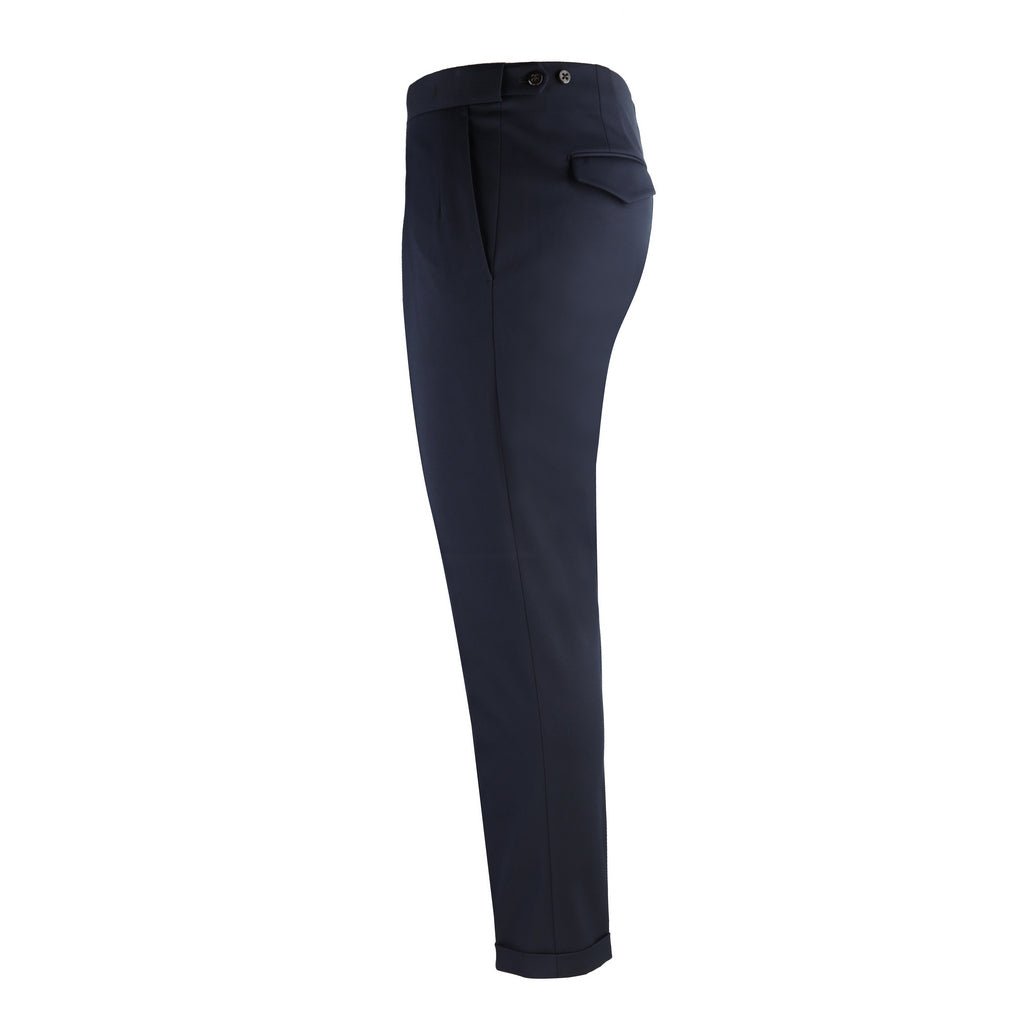 CORNELIANI Pleat Stretch Trousers NAVY - Henry BucksTrousers63AW240015 - NAVY - 46