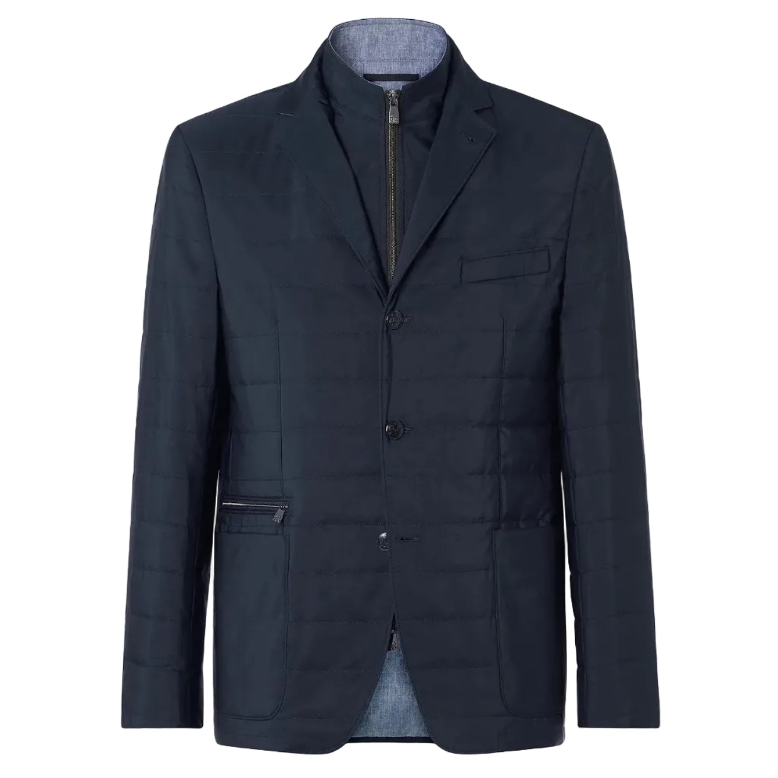 CORNELIANI Quilted Outdoor Jacket NAVY - Henry Bucks