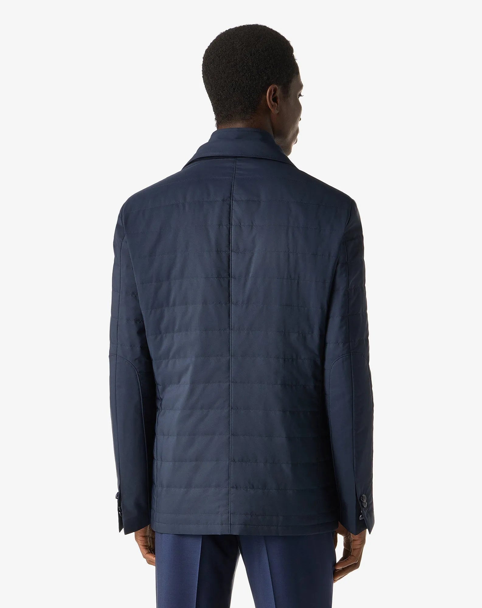 CORNELIANI Quilted Outdoor Jacket NAVY - Henry Bucks
