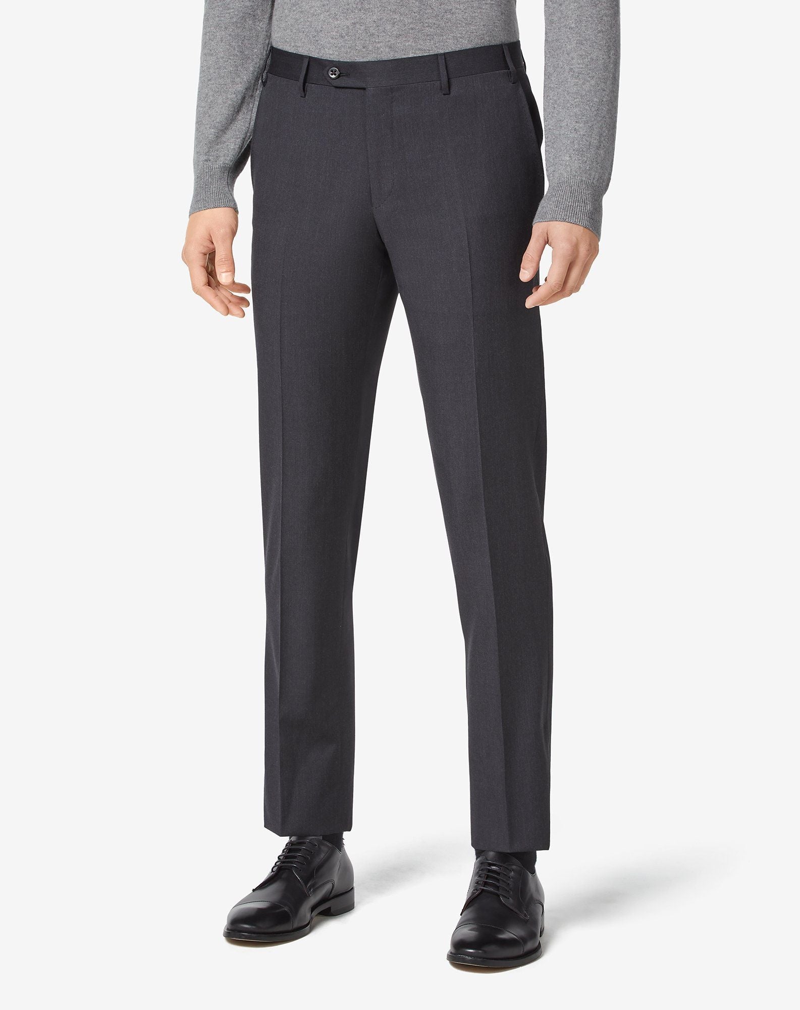 CORNELIANI Regular Fit Trousers CHARCOAL REG - Henry BucksTrouser - Formal34SS230001 - CHCL - R - 50