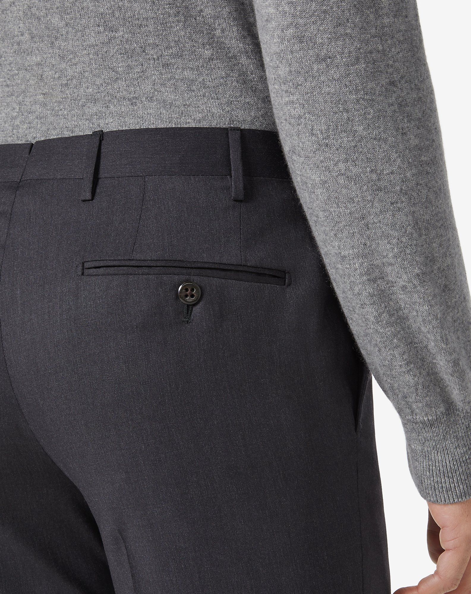 CORNELIANI Regular Fit Trousers CHARCOAL REG - Henry BucksTrouser - Formal34SS230001 - CHCL - R - 50