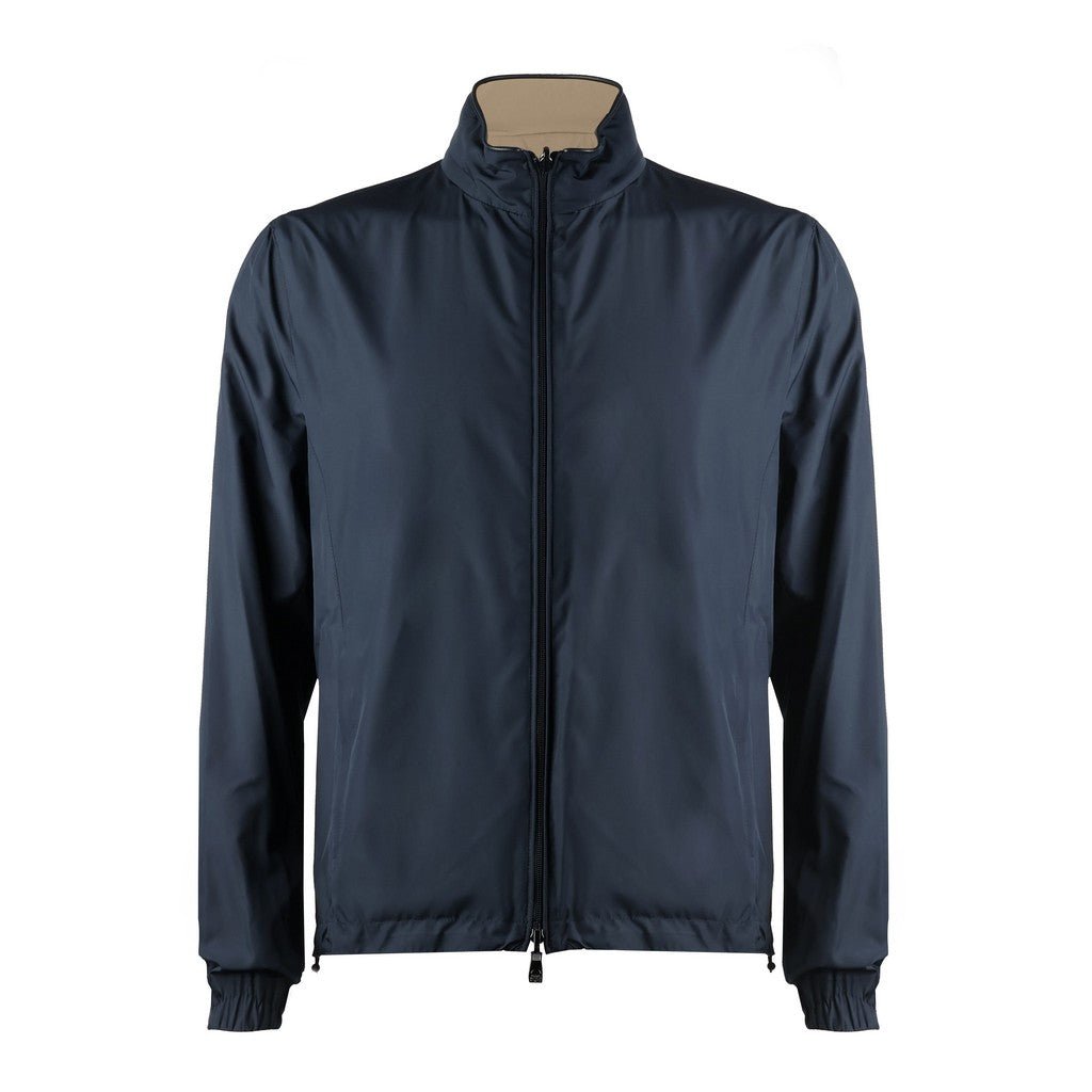 CORNELIANI Reversible Zip Jacket NAVY/TAN - Henry Bucks