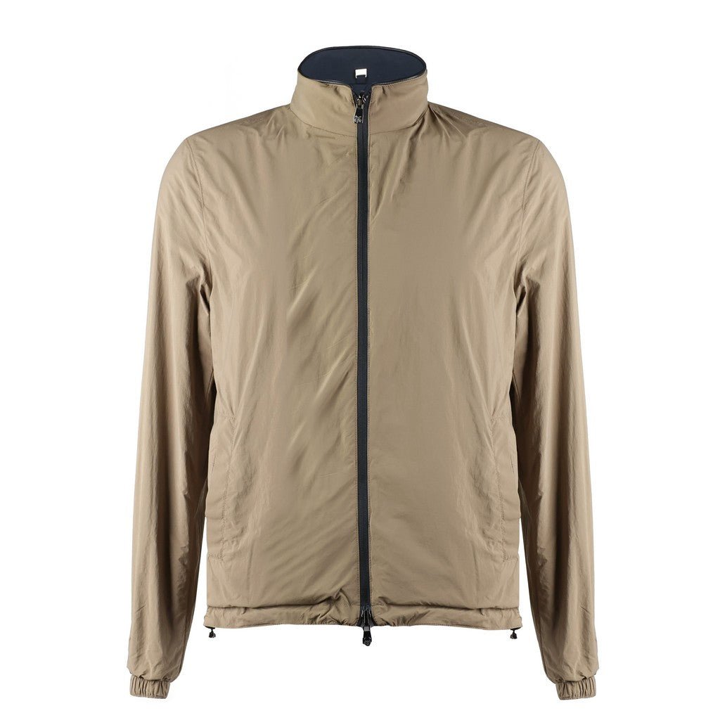 CORNELIANI Reversible Zip Jacket NAVY/TAN - Henry Bucks