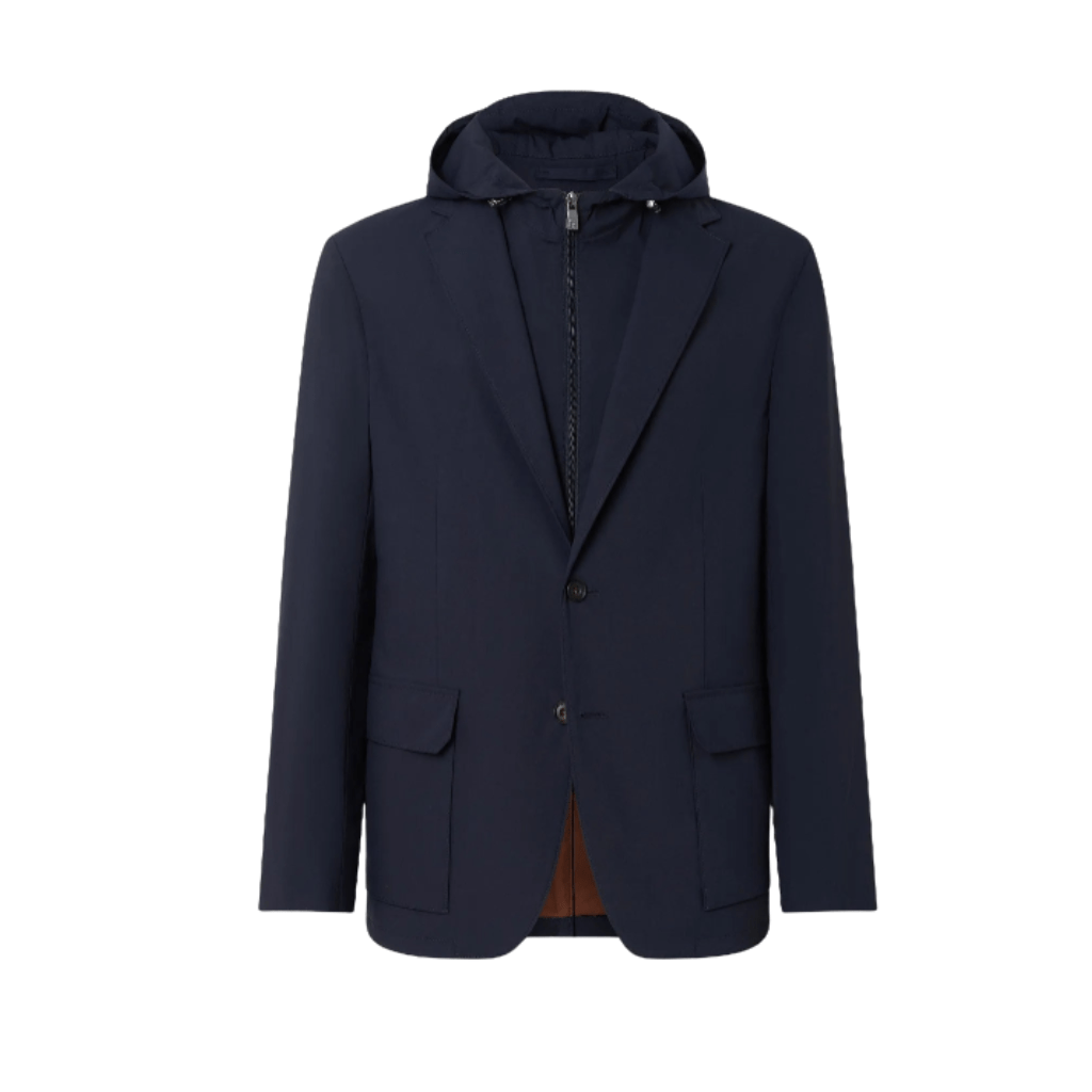 CORNELIANI Single Breasted Jacket NAVY REG - Henry Bucks