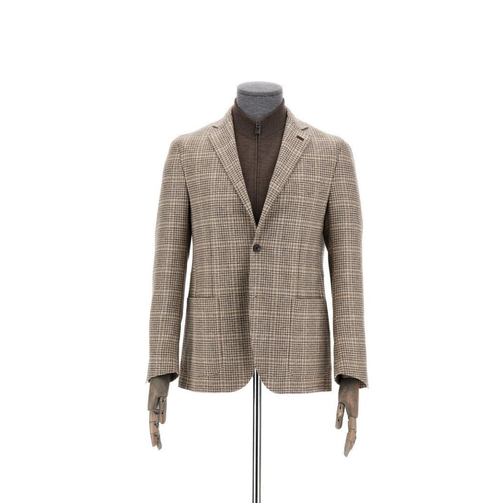 CORNELIANI Single Breasted Wool Bend Blazer NATURAL - Henry BucksBlazers64AW240035 - NATL - 46