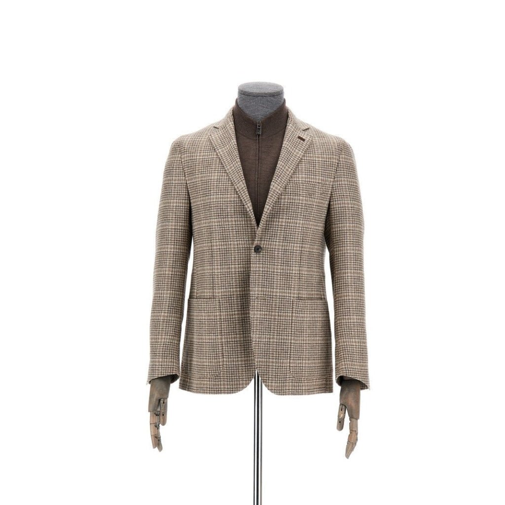 CORNELIANI Single Breasted Wool Bend Blazer NATURAL - Henry BucksBlazers64AW240035 - NATL - 46