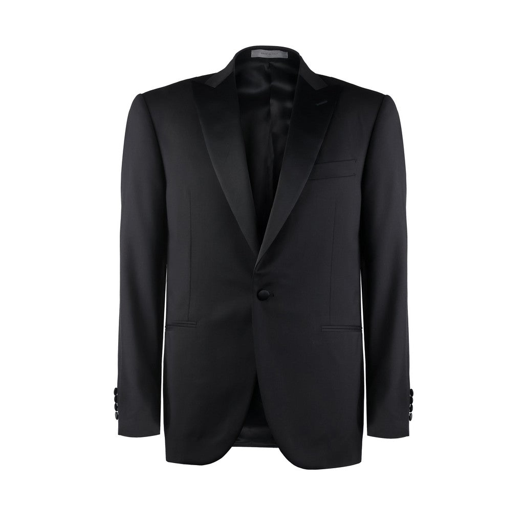 CORNELIANI Smoking Leader Dinner Wool Suit BLACK - Henry Bucks