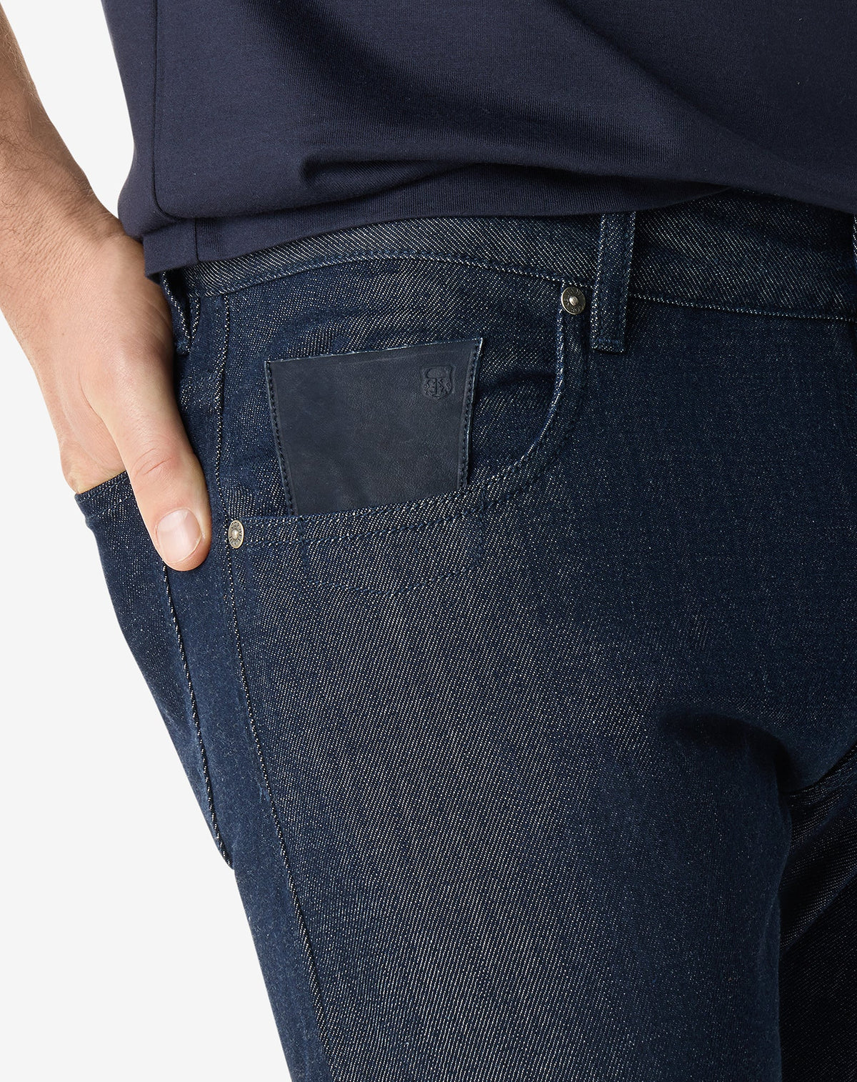 CORNELIANI Stretch Cotton Jeans DARK DENIM - Henry Bucks