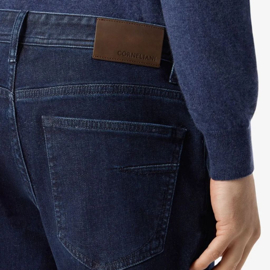 CORNELIANI Stretch Denim DARK DENIM REG - Henry Bucks