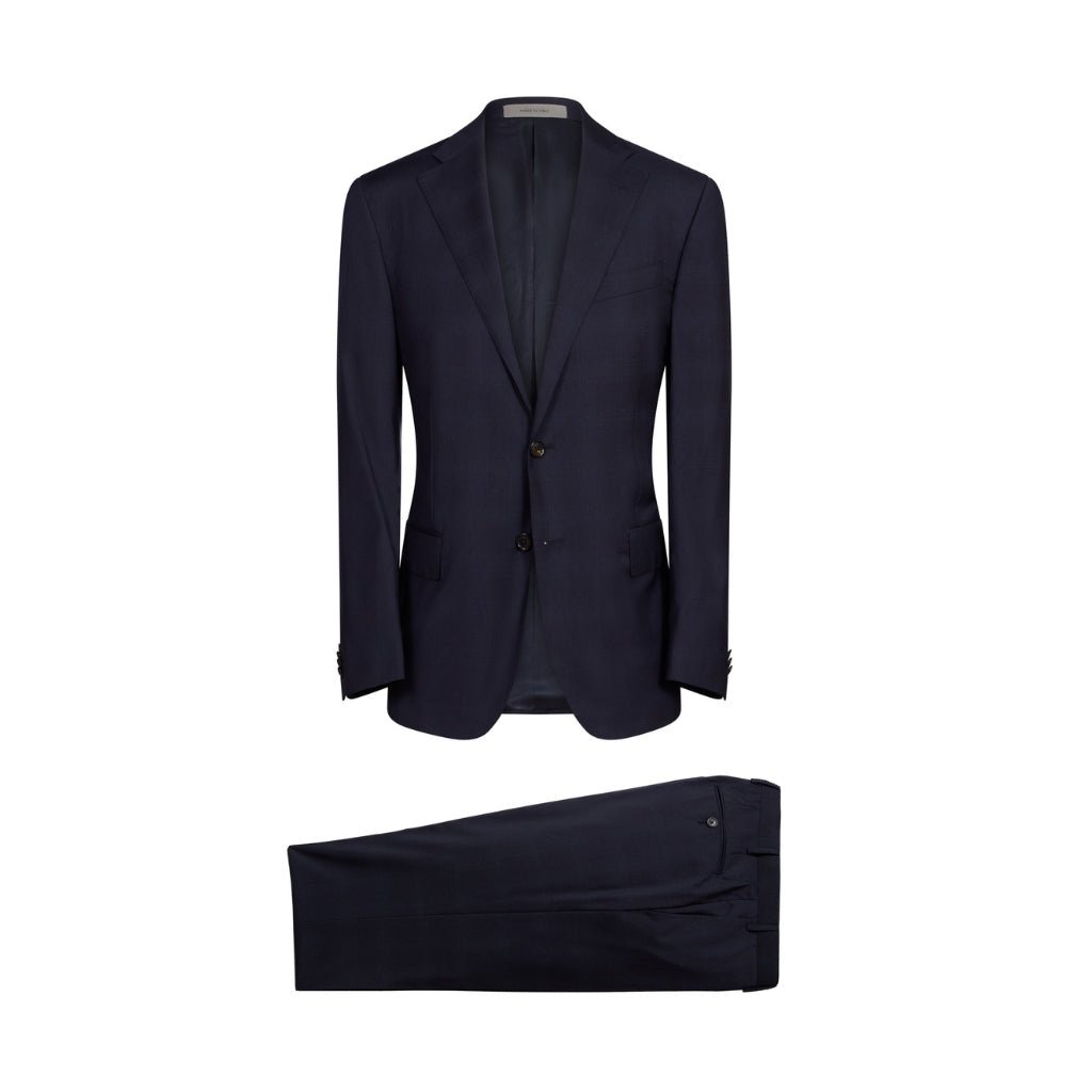 CORNELIANI Stretch Wool Suit NAVY REG - Henry Bucks