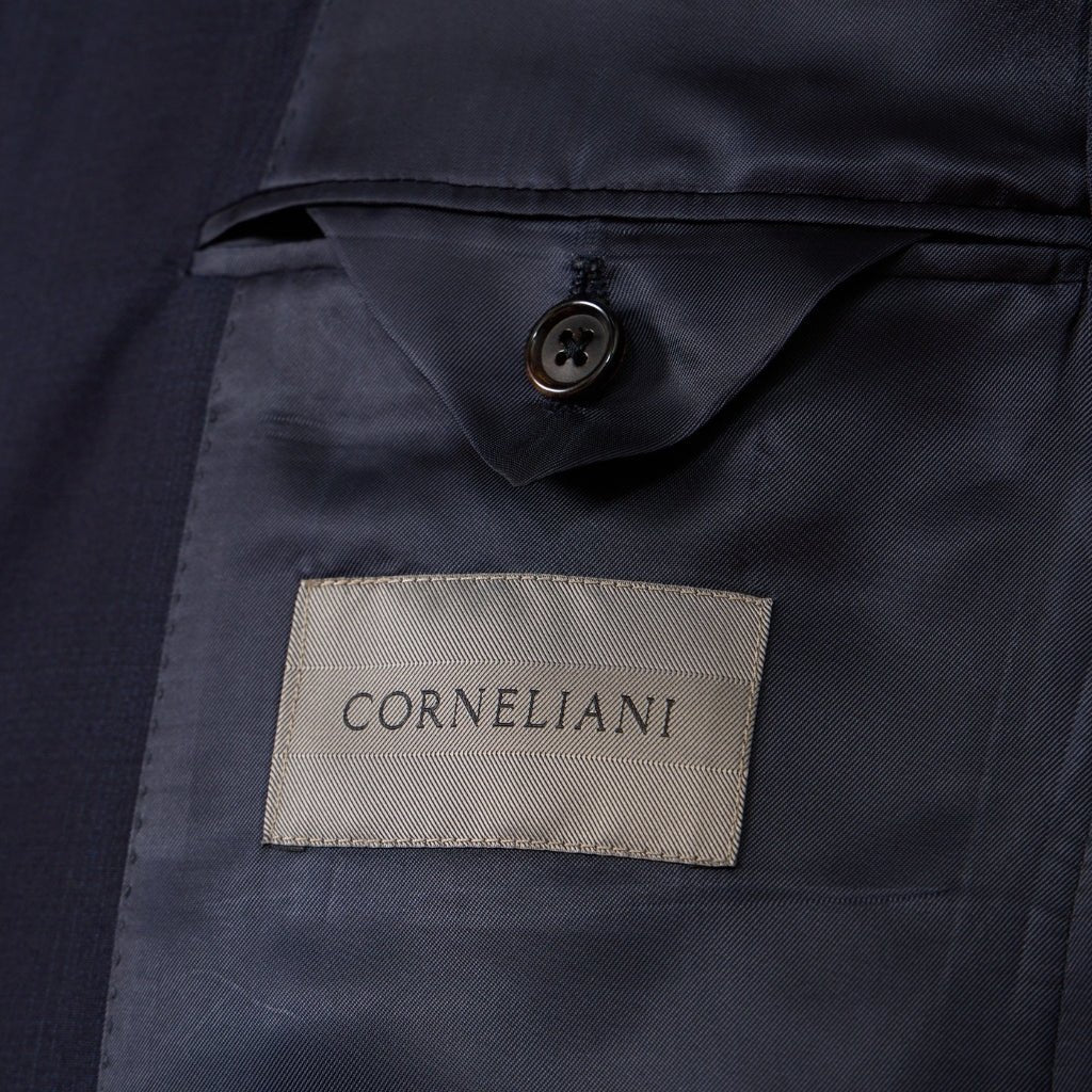 CORNELIANI Stretch Wool Suit NAVY REG - Henry Bucks