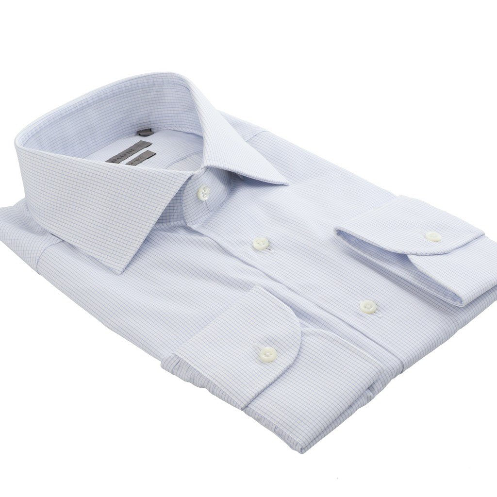 CORNELIANI Stripe Poplin Business Shirt WHITE/BLUE - Henry Bucks