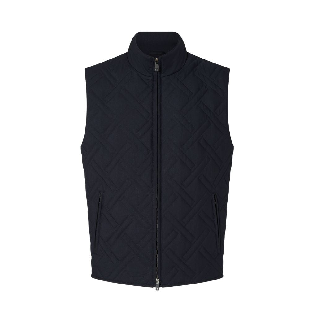 CORNELIANI Techno Padded Vest NAVY - Henry Bucks