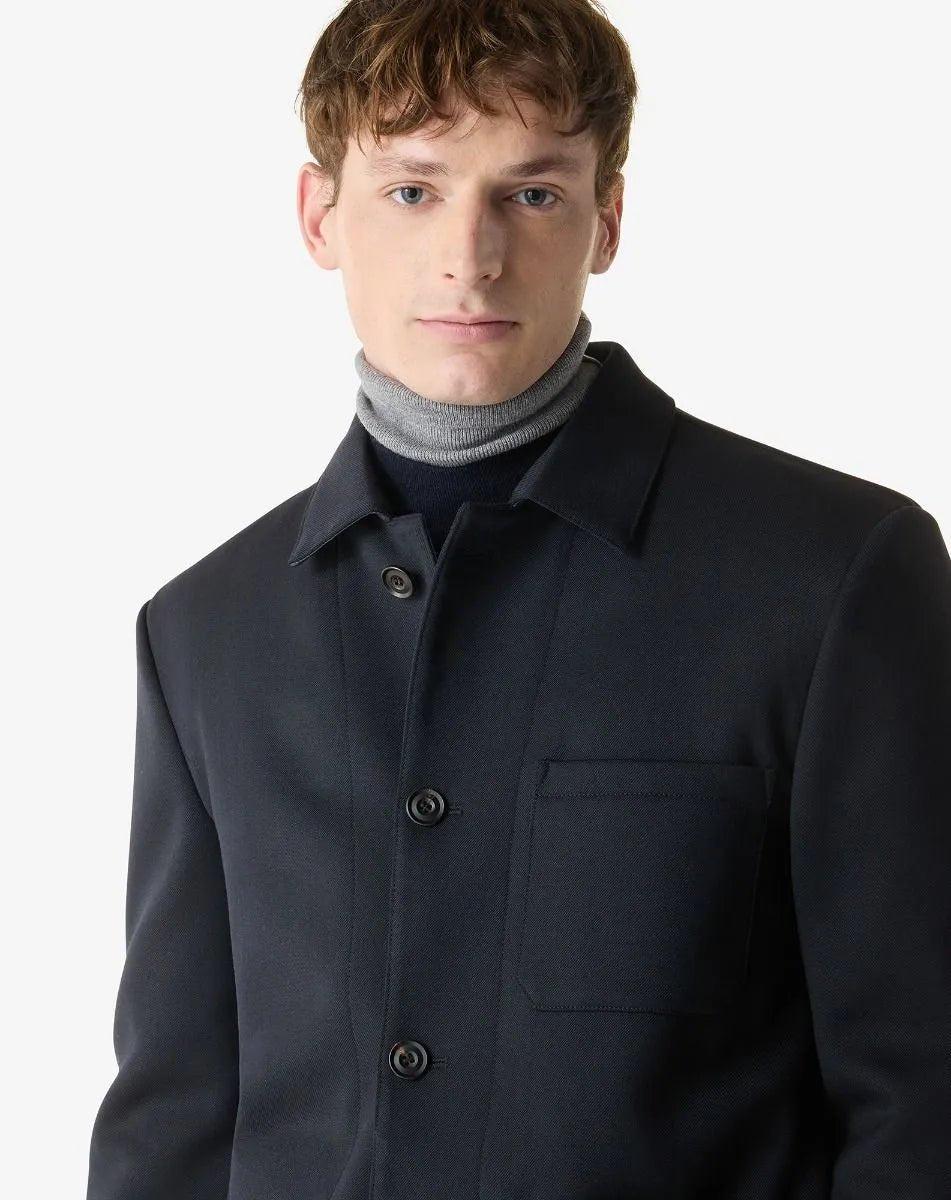 CORNELIANI Techno Twill Jacket NAVY - Henry Bucks