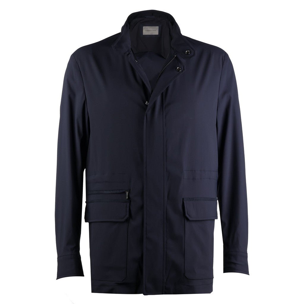 CORNELIANI Techwool Casual Jacket NAVY - Henry Bucks