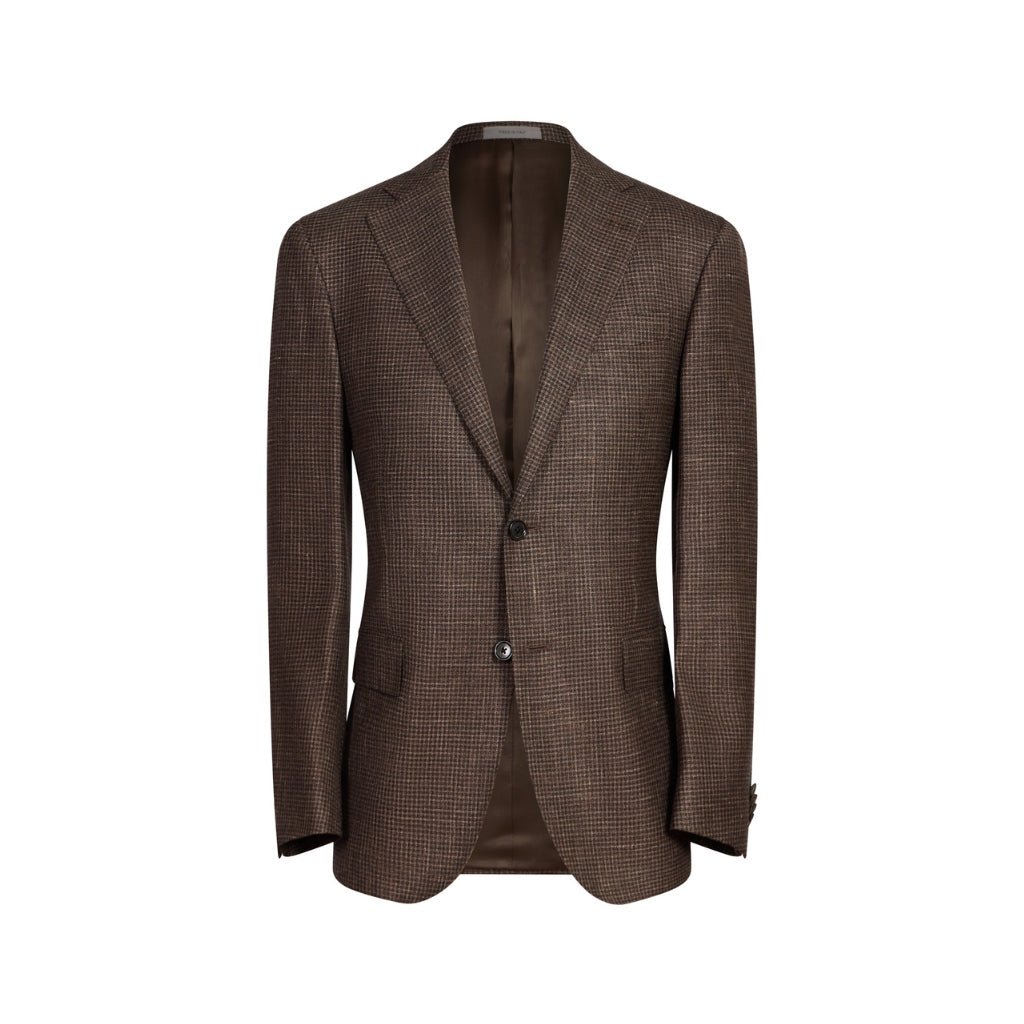 CORNELIANI Twill Blazer BROWN/BEIGE REG - Henry Bucks