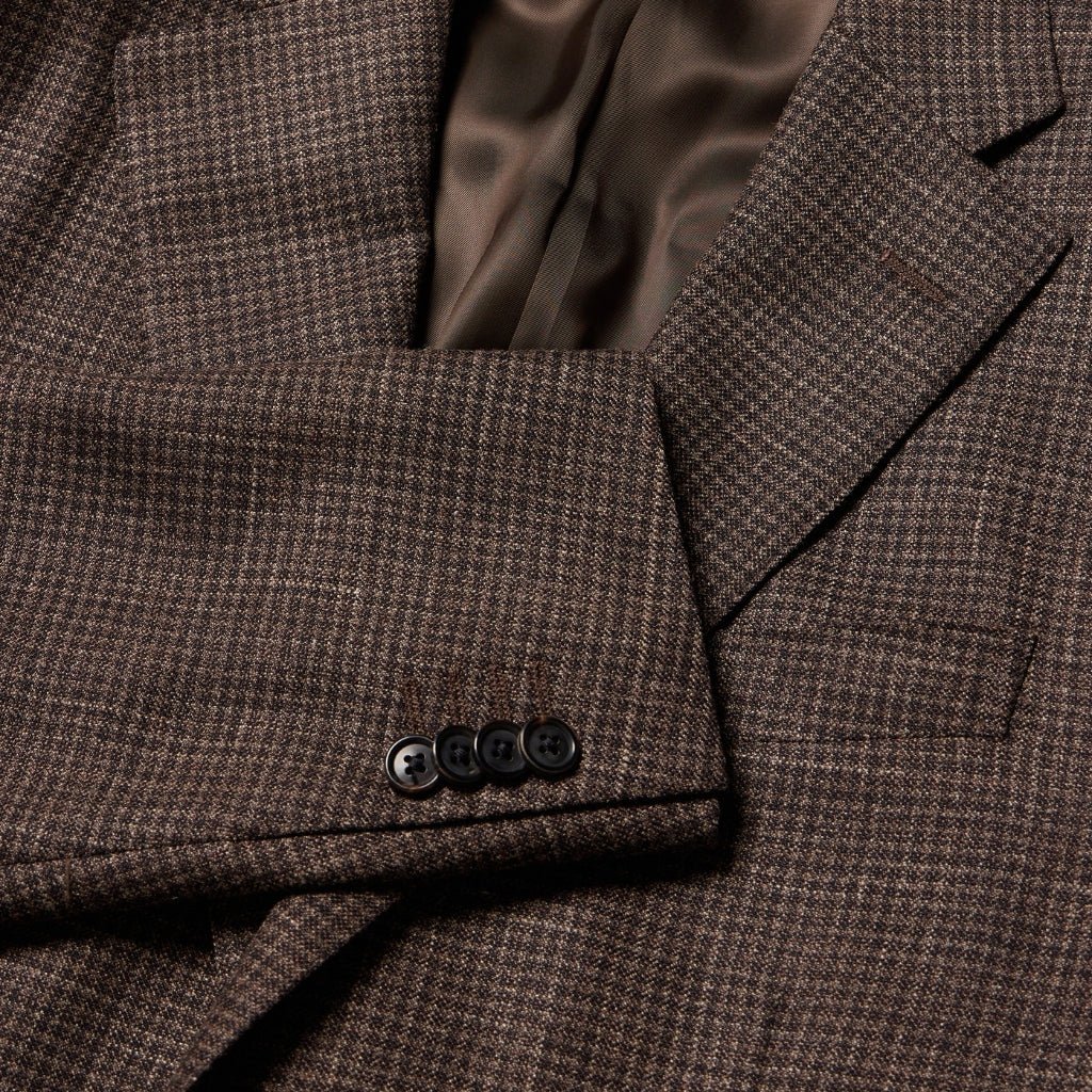 CORNELIANI Twill Blazer BROWN/BEIGE REG - Henry Bucks