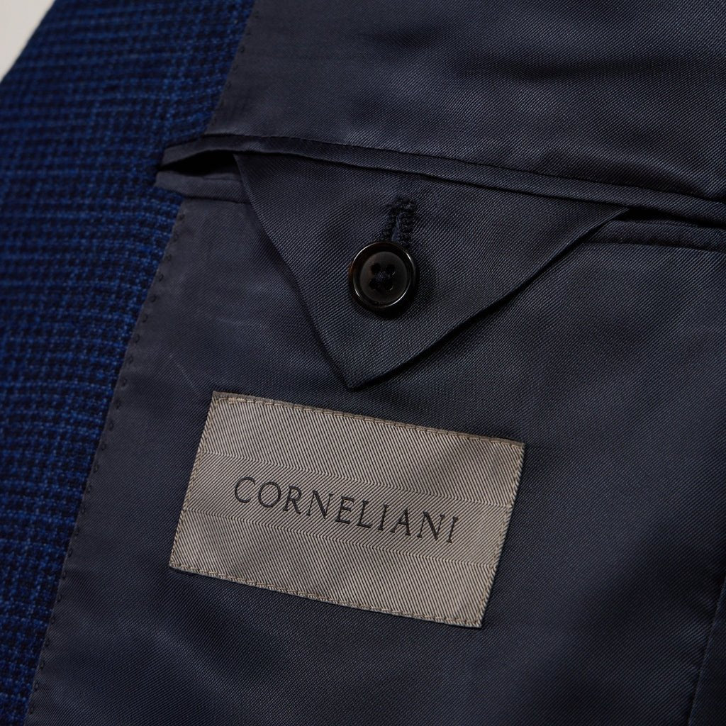 CORNELIANI Twill Blazer NAVY/BLUE REG - Henry Bucks