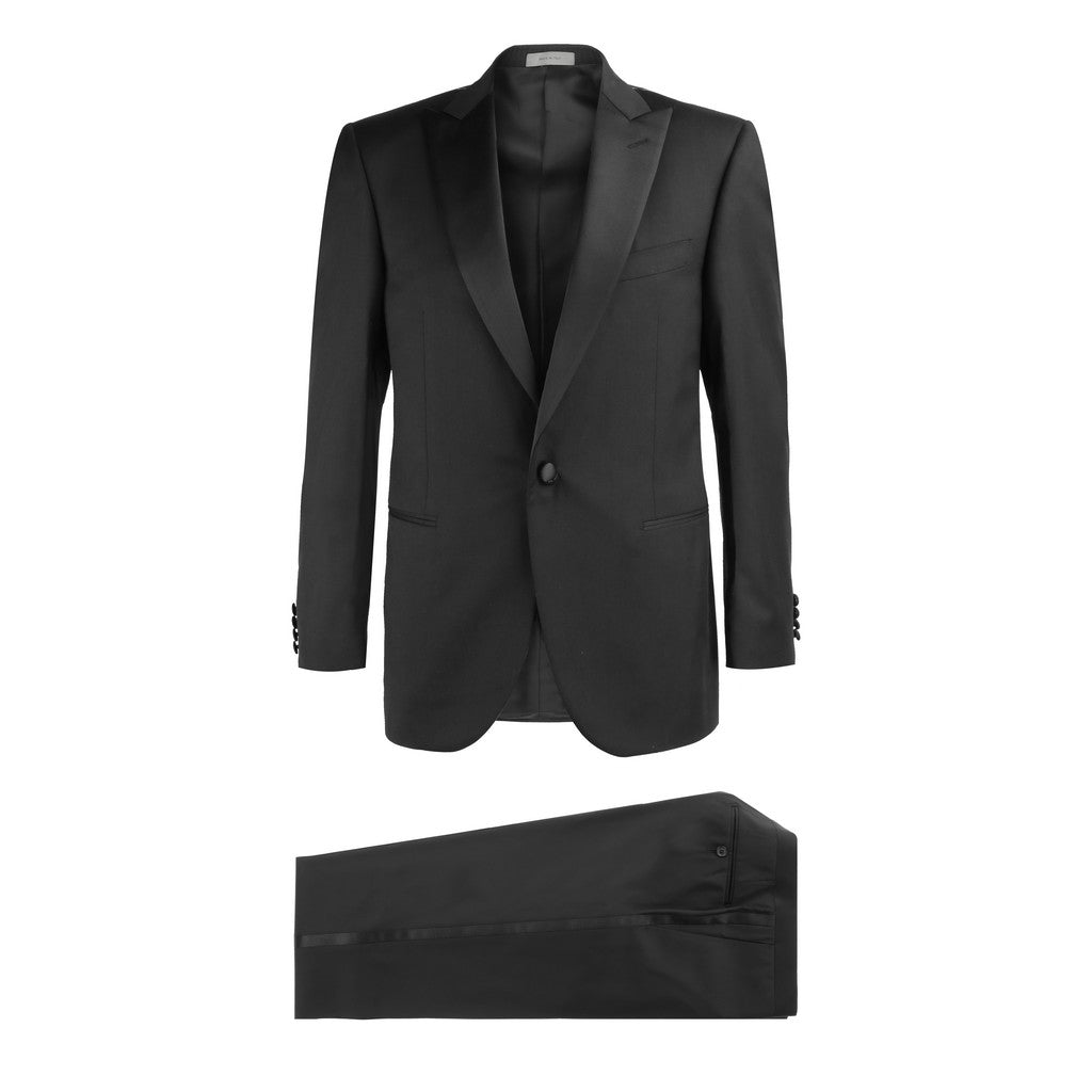 CORNELIANI Twill Leader Event Suit BLACK REG - Henry Bucks