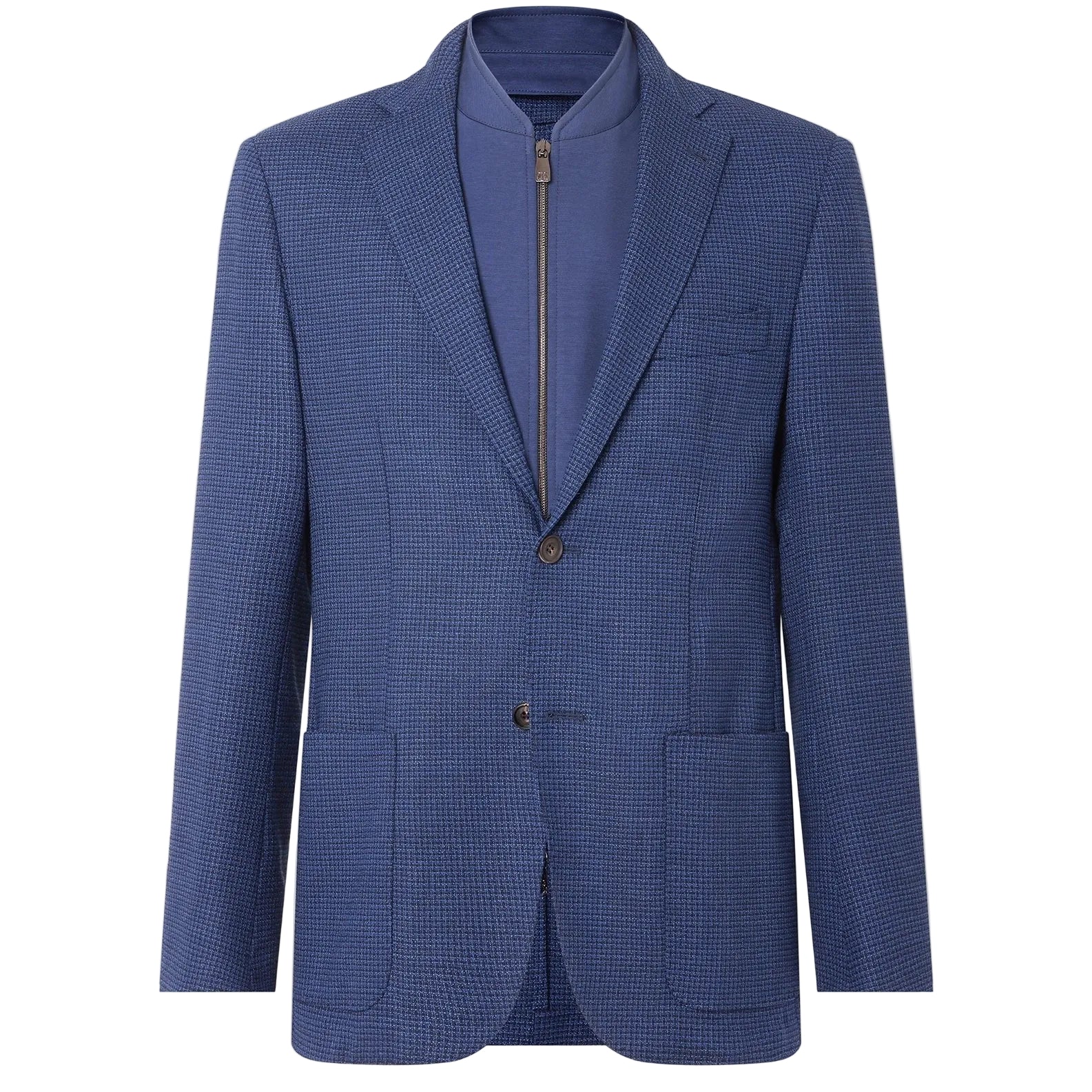 CORNELIANI Twill Linen Lyocell Jacket INDIGO - Henry Bucks