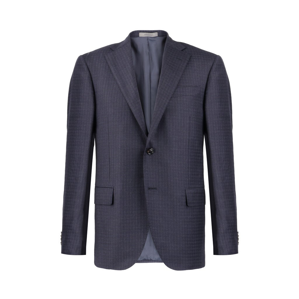 CORNELIANI Twill Wool Blazer NAVY - Henry Bucks