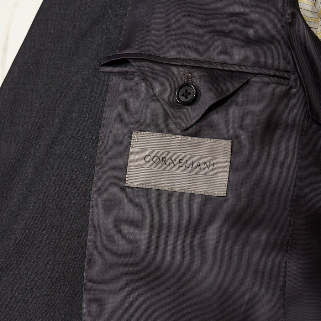 CORNELIANI Unito Wool Suit CHARCOAL REG - Henry Bucks