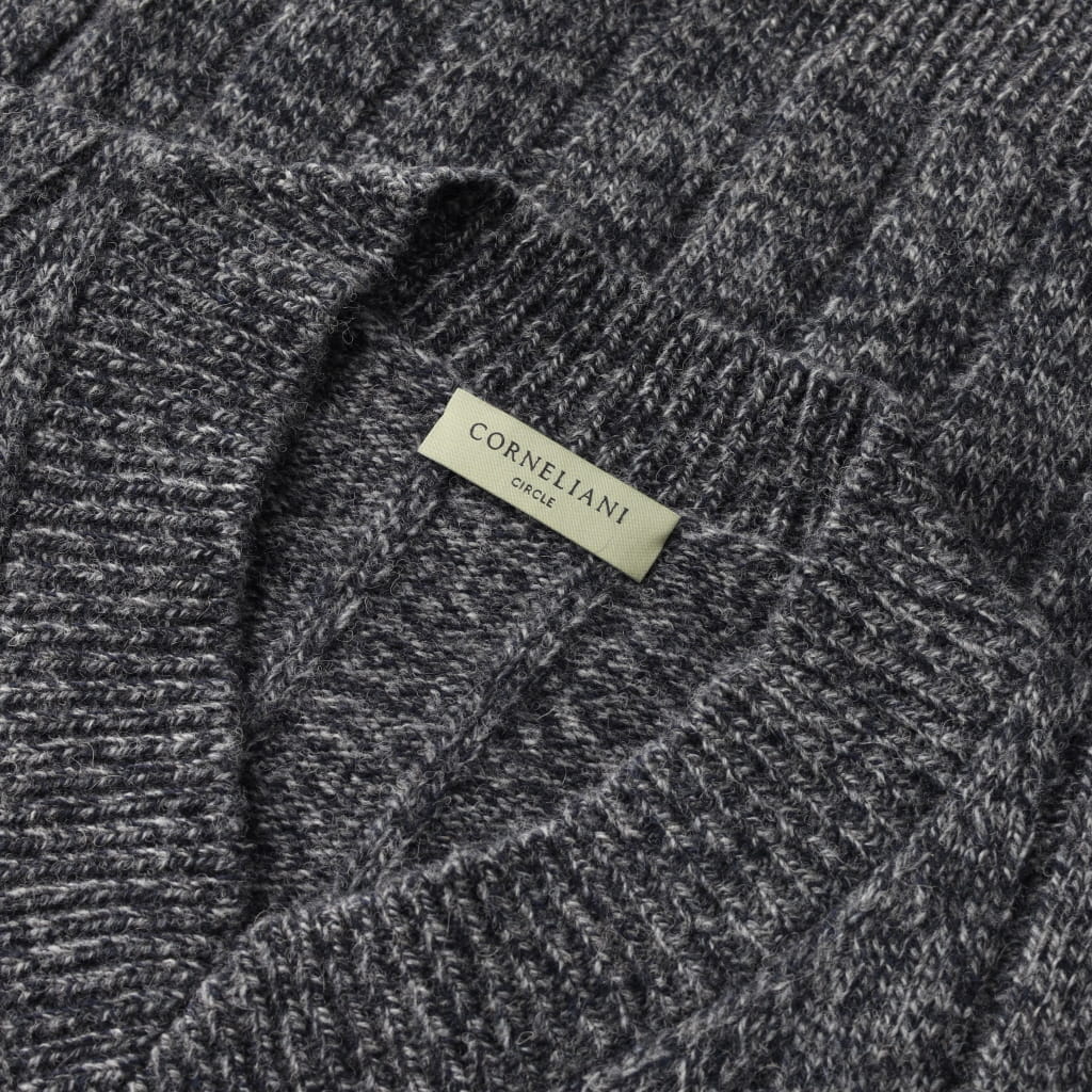 CORNELIANI V Neck Wool Knit CHARCOAL - Henry BucksKnitwear62AW240019 - CHCL - 46