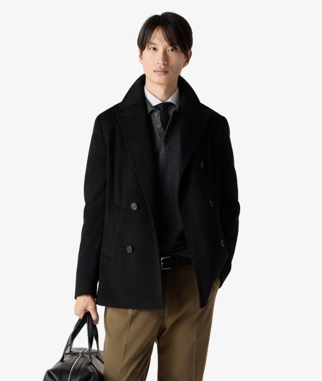 CORNELIANI Virgin Wool Jacket BLACK - Henry Bucks