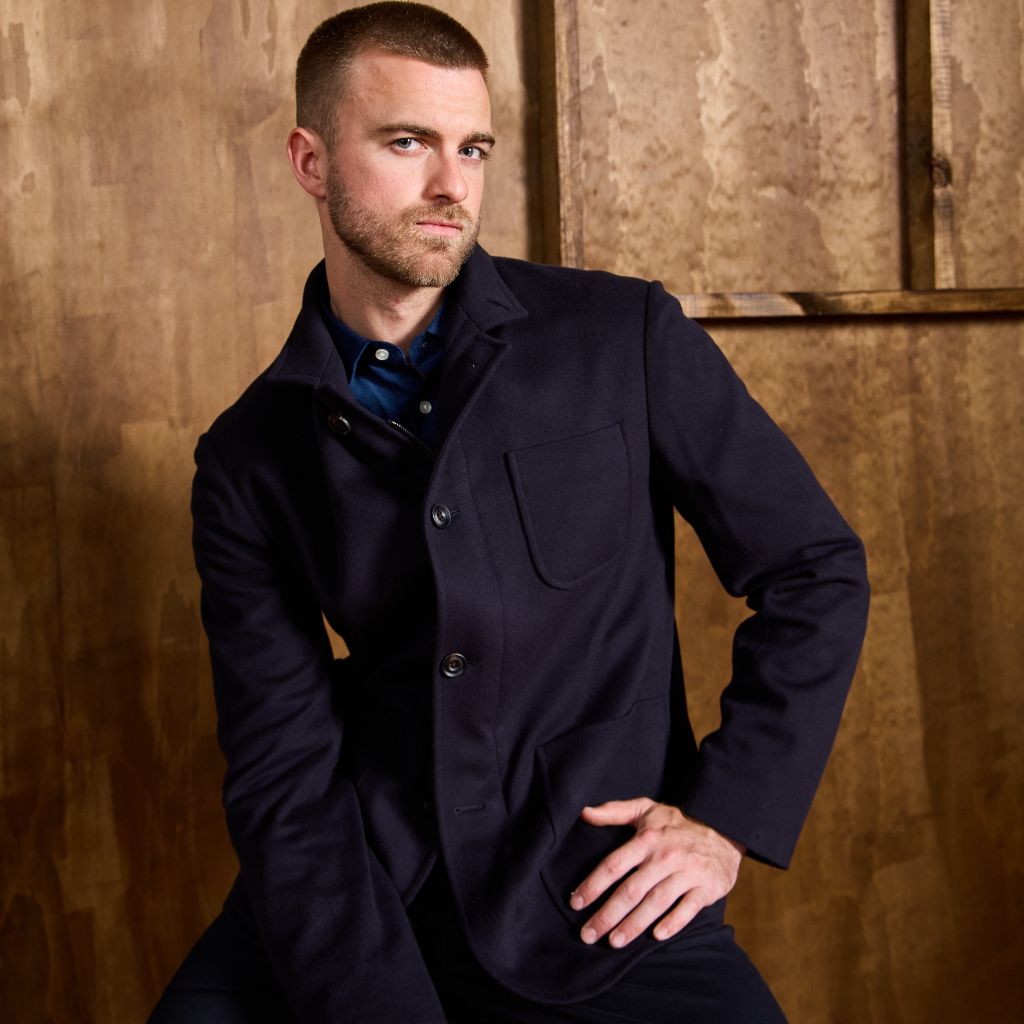 CORNELIANI Virgin Wool Jacket NAVY - Henry Bucks