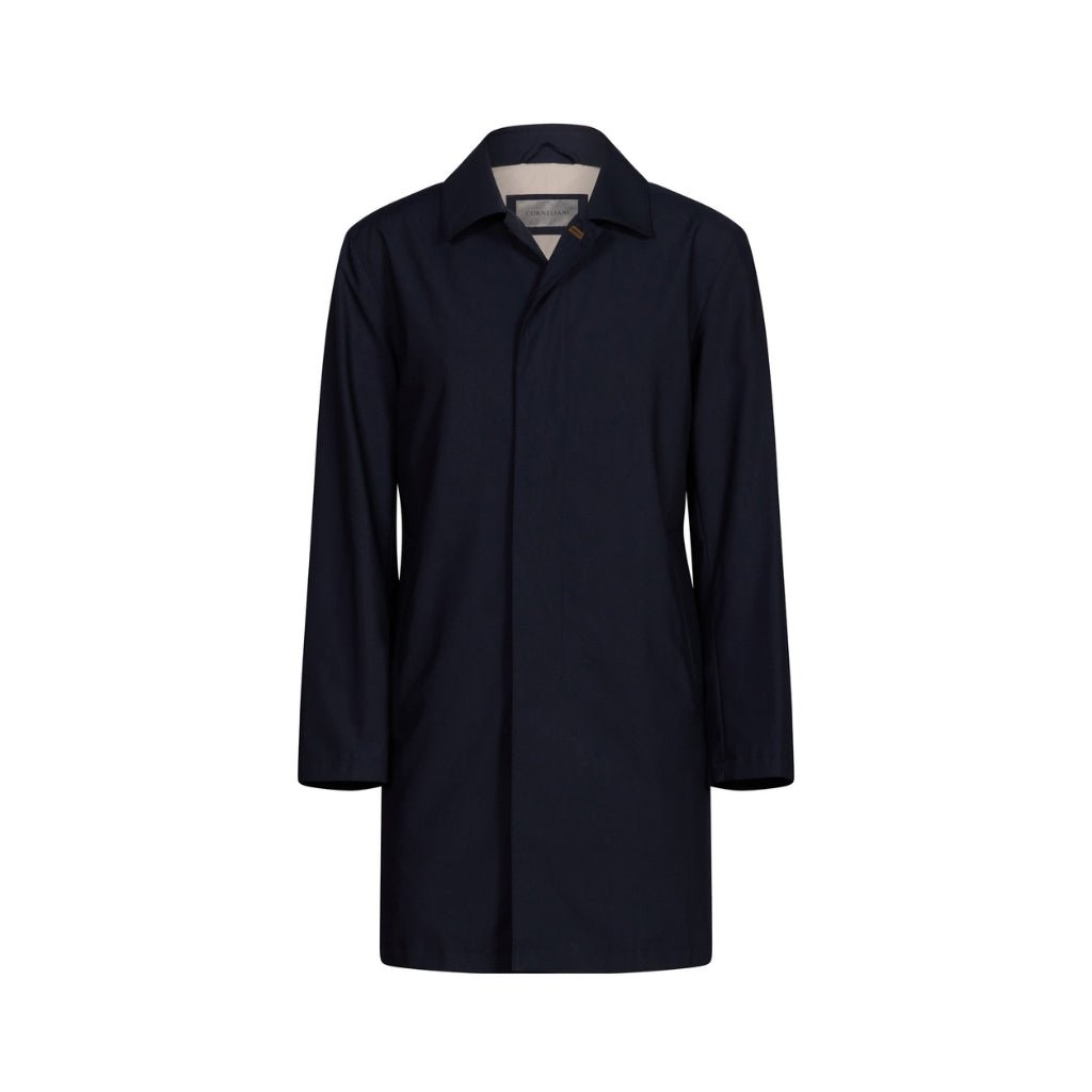 CORNELIANI Water Repellent Trench Coat NAVY REG - Henry Bucks