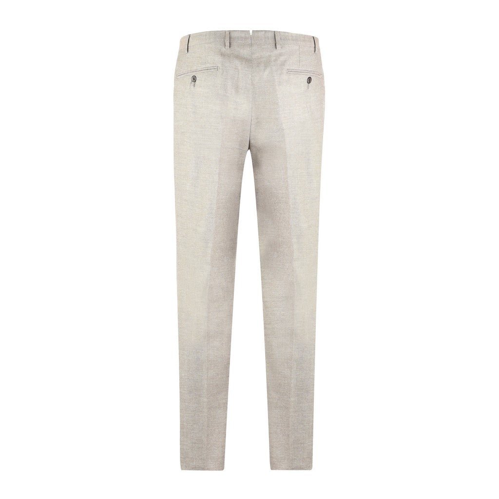 CORNELIANI Wool Blend Trouser LIGHT BROWN - Henry Bucks