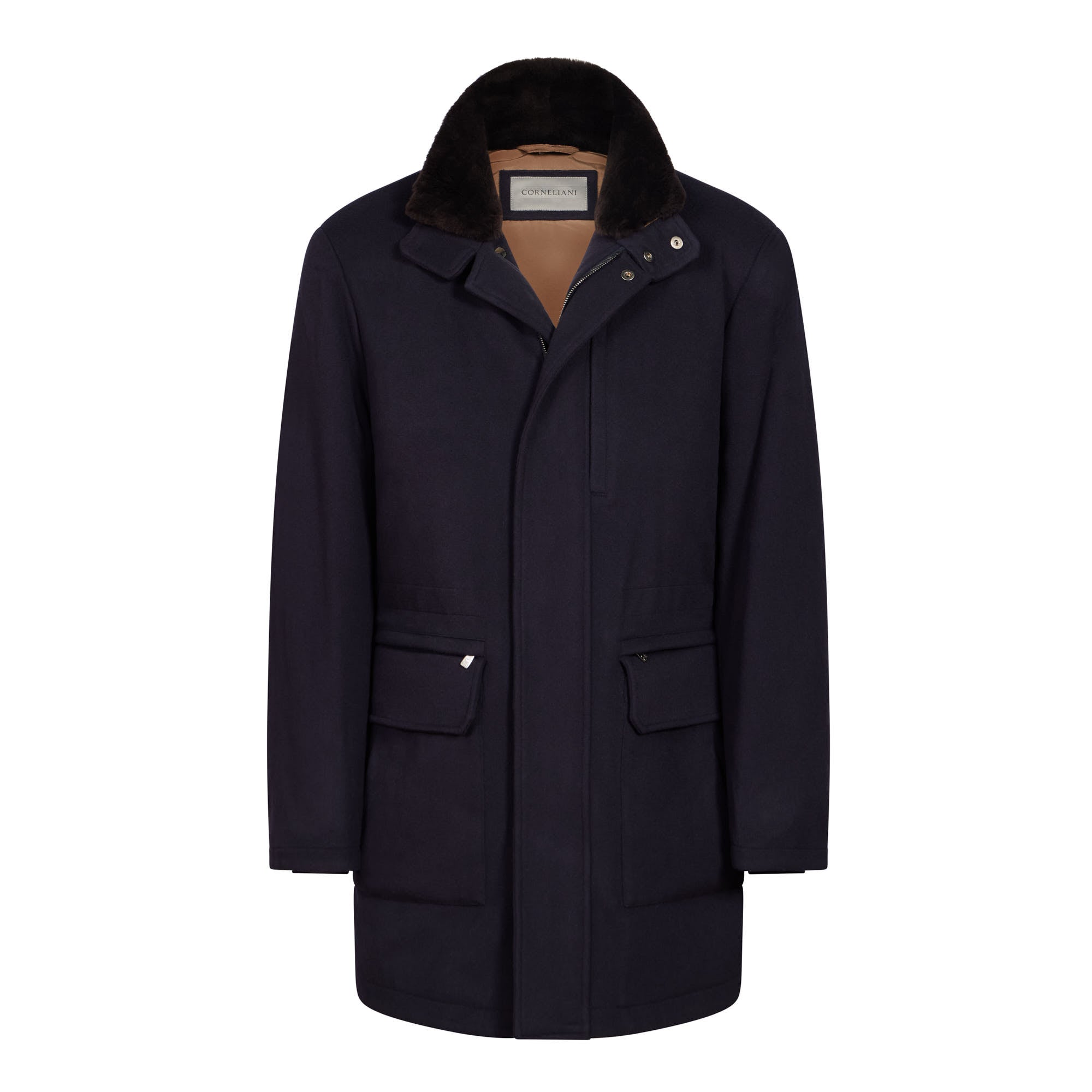 CORNELIANI Wool Caban Coat NAVY REG - Henry BucksOvercoats38AW240067 - NAVY - R - 50
