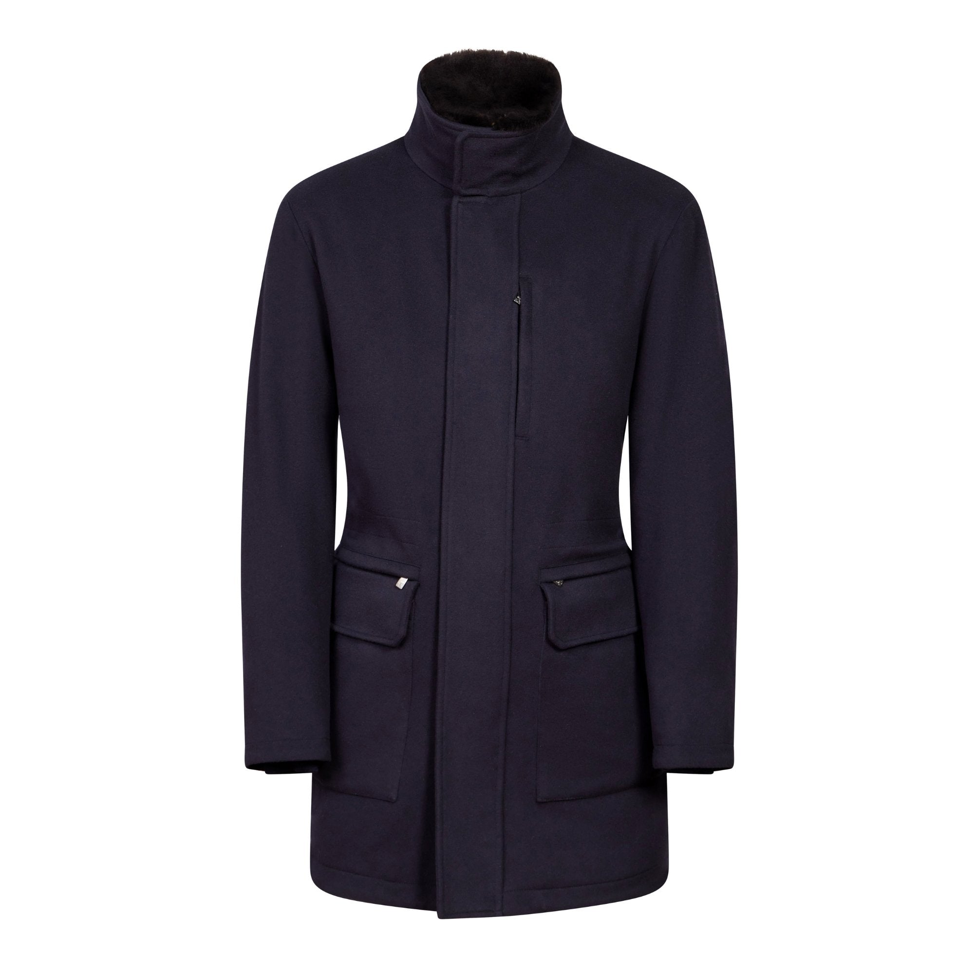 CORNELIANI Wool Caban Coat NAVY REG - Henry BucksOvercoats64AW240027 - NAVY - R - 46