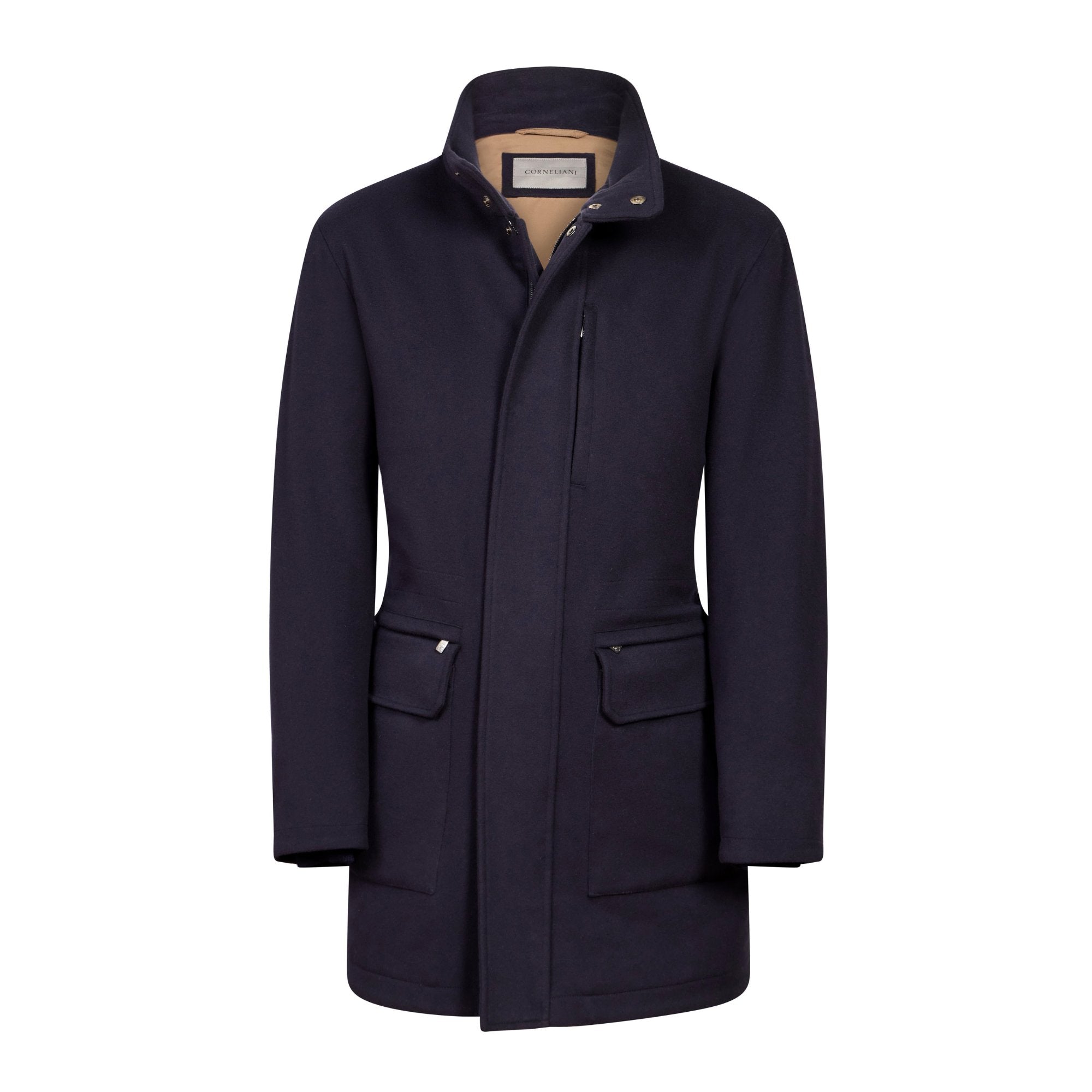 CORNELIANI Wool Caban Coat NAVY REG - Henry BucksOvercoats64AW240027 - NAVY - R - 46