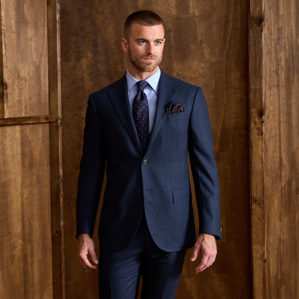 CORNELIANI Wool Cashmere Suit NAVY - Henry Bucks