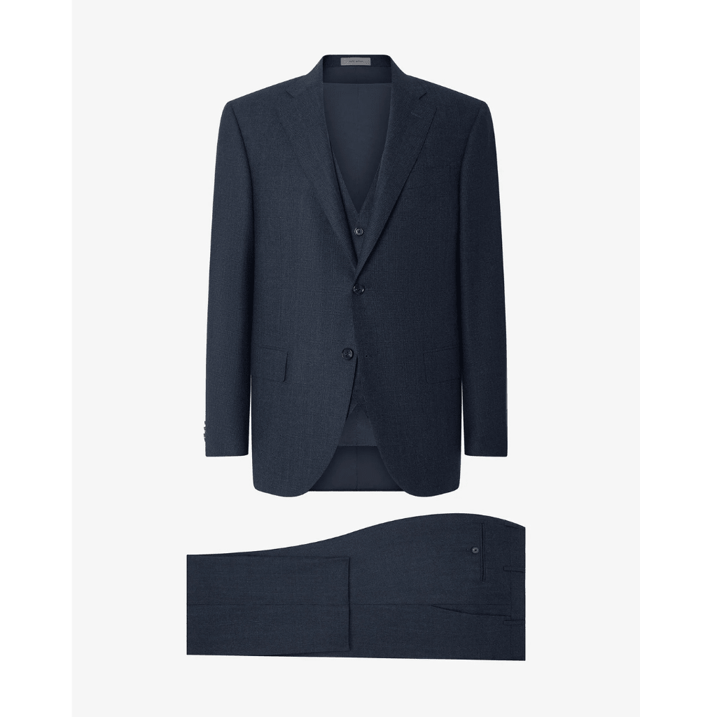CORNELIANI Wool Cashmere Suit NAVY - Henry Bucks