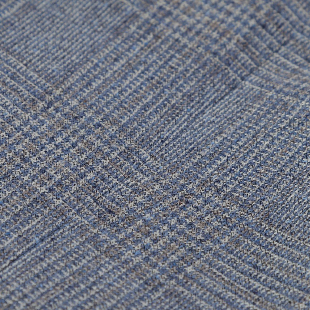 CORNELIANI Wool Silk Single Breasted Blazer BLUE/BROWN - Henry Bucks