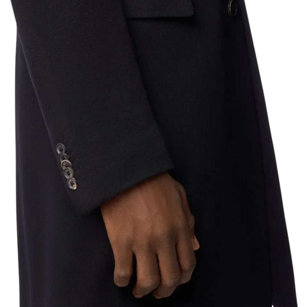 CORNELIANI Wool Top Coat BLACK REG - Henry Bucks
