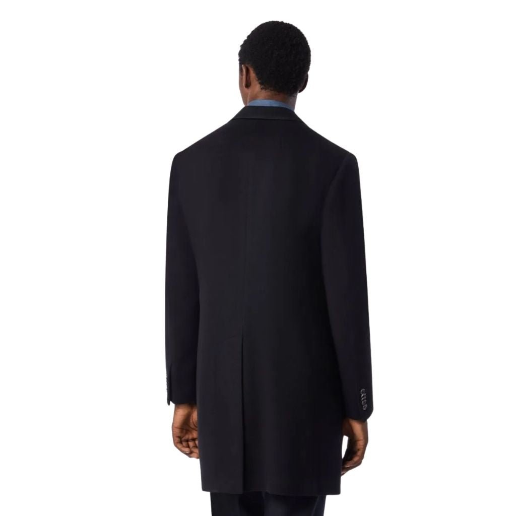 CORNELIANI Wool Top Coat BLACK REG - Henry Bucks
