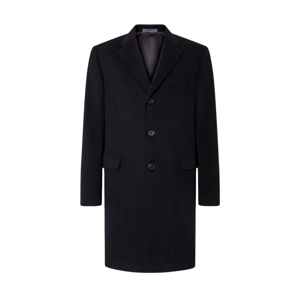 CORNELIANI Wool Top Coat BLACK REG - Henry Bucks