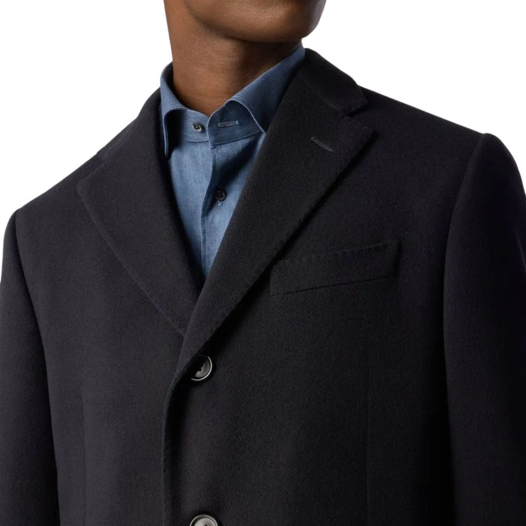 CORNELIANI Wool Top Coat BLACK REG - Henry Bucks