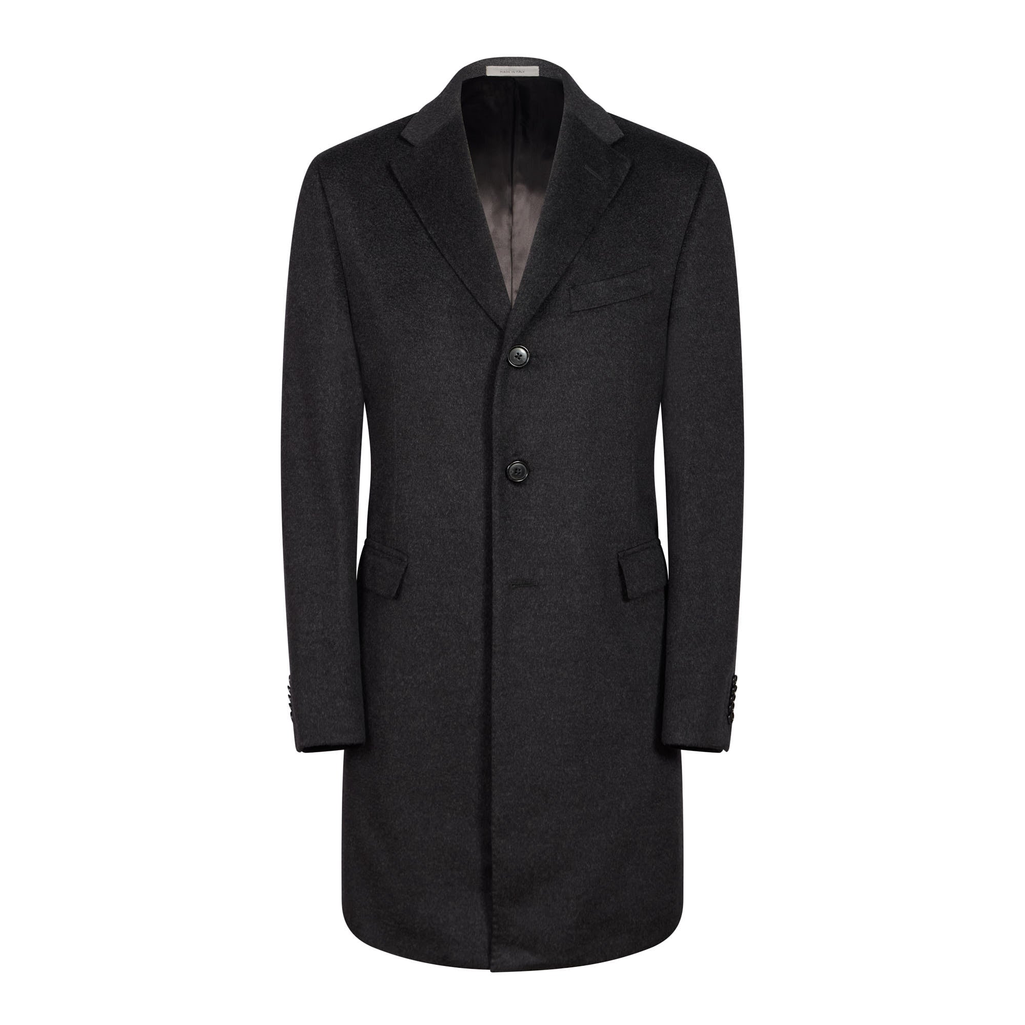 CORNELIANI Wool Top Coat CHARCOAL REG - Henry BucksOvercoats24AW240003 - CHCL - R - 50