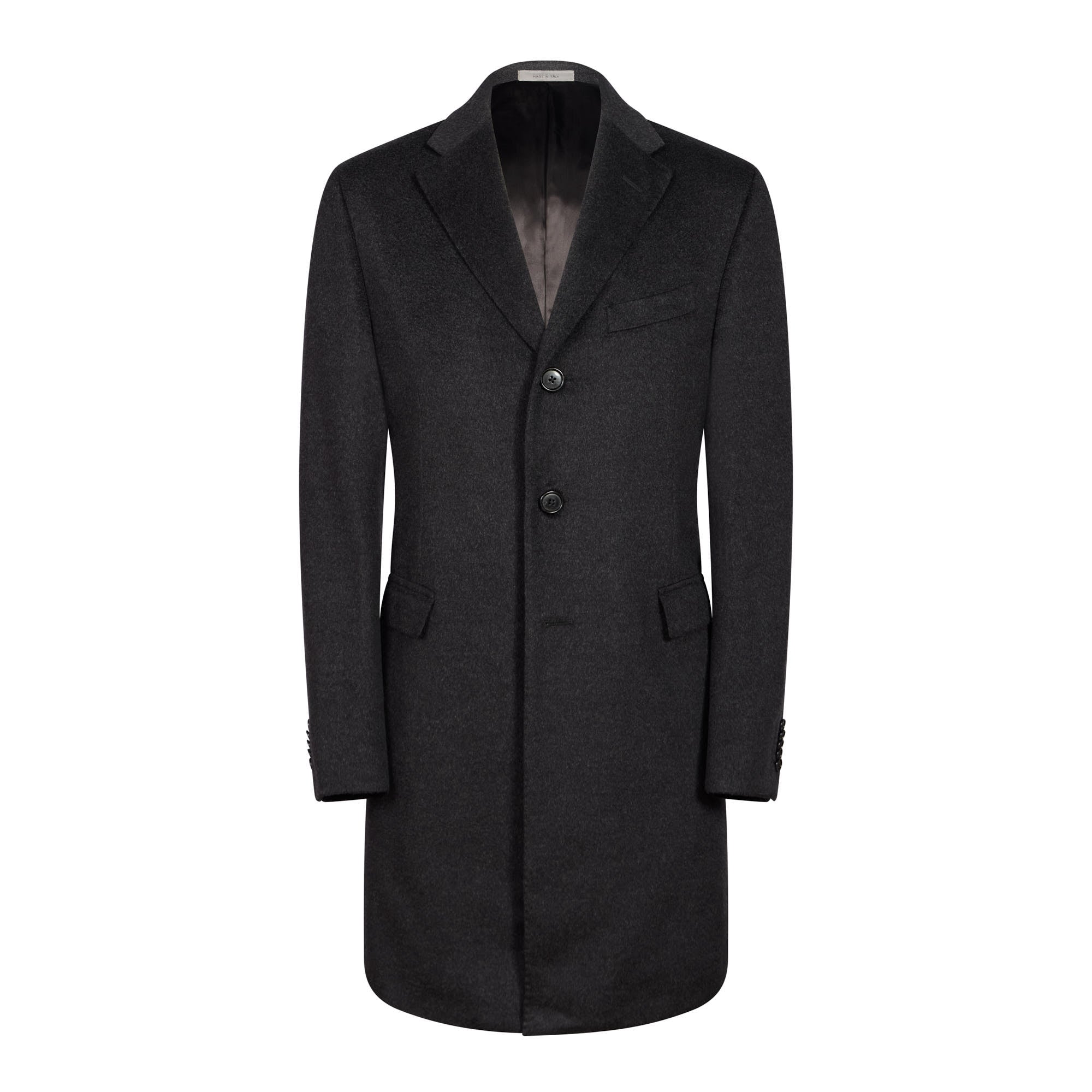 CORNELIANI Wool Top Coat CHARCOAL REG - Henry BucksOvercoats24AW240003 - CHCL - R - 50