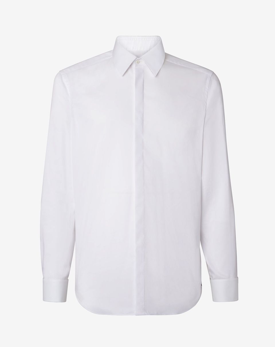 Corneliani Wrinkle Free Shirt in WHITE - Henry BucksShirts01SS230001 - WHTE - 39