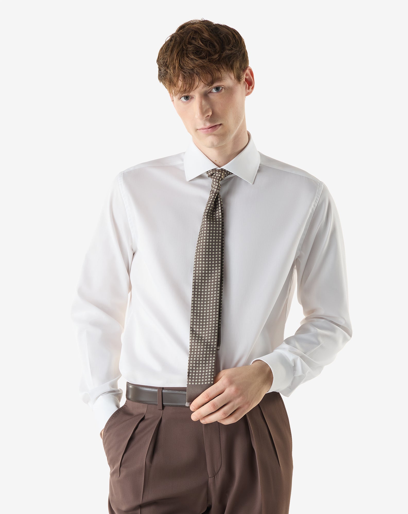 CORNELIANI Wrinkle Free Shirt WHITE - Henry Bucks