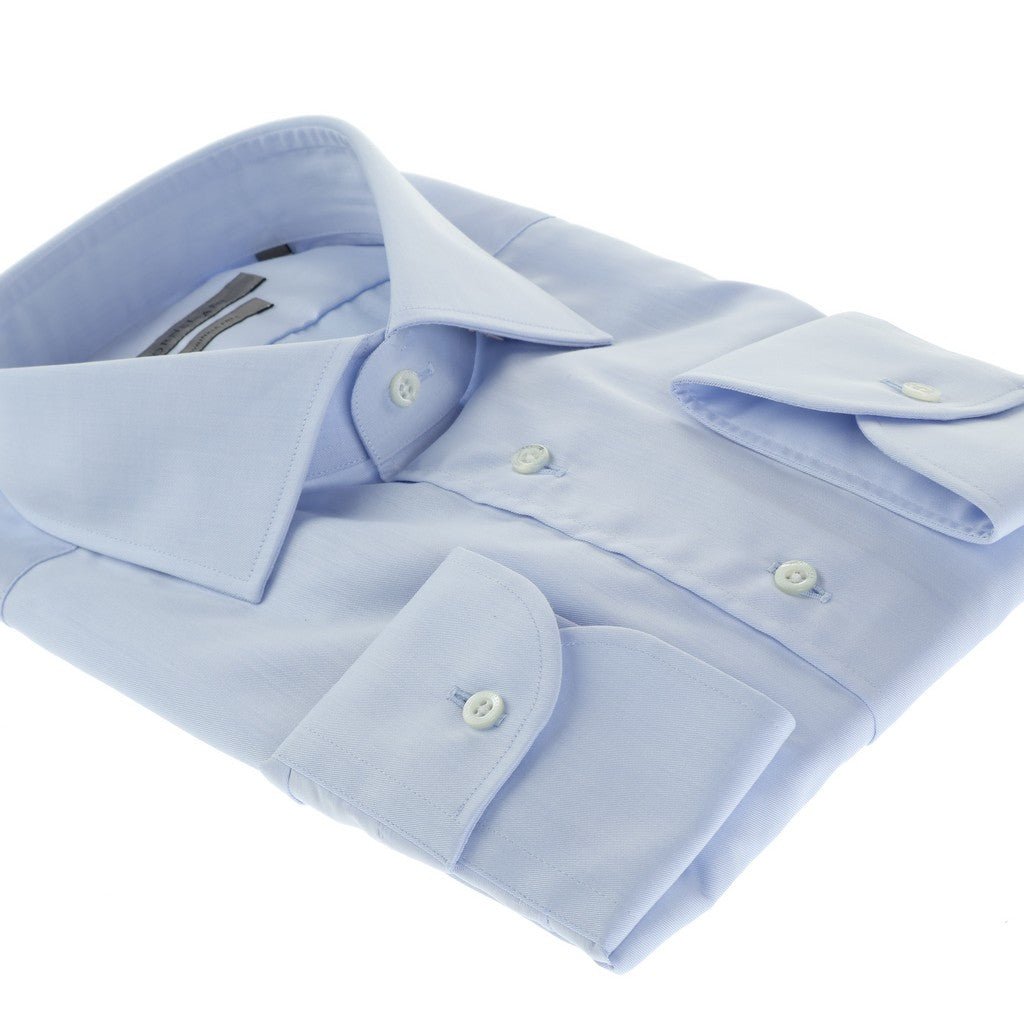 CORNELIANI Wrinkle Free Twill Shirt SKY BLUE - Henry Bucks