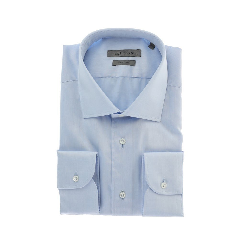 CORNELIANI Wrinkle Free Twill Shirt SKY BLUE - Henry Bucks